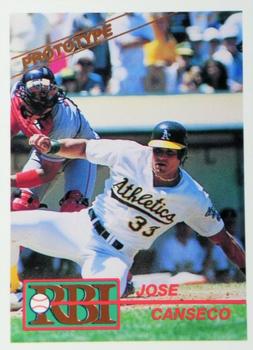 1991 RBI Magazine Prototype #6P Jose Canseco Front