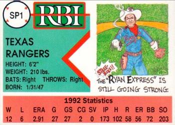 1992 RBI Magazine #SP1 Nolan Ryan Back