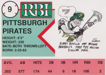 1992 RBI Magazine #9 Bobby Bonilla Back