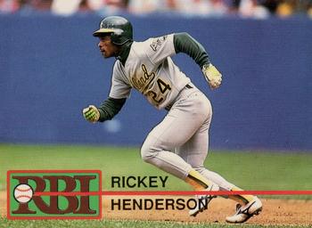 1992 RBI Magazine #14 Rickey Henderson Front
