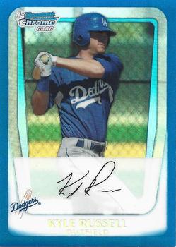 2011 Bowman - Chrome Prospects Blue Refractors #BCP105 Kyle Russell Front