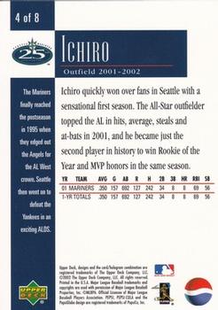 2002 Upper Deck Pepsi Seattle Mariners #4 Ichiro Suzuki Back