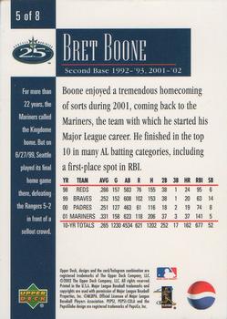 2002 Upper Deck Pepsi Seattle Mariners #5 Bret Boone Back