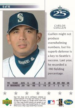2002 Upper Deck Franz Seattle Mariners #6 Carlos Guillen Back