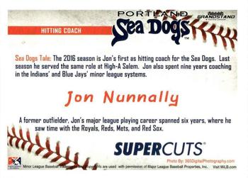 2016 Grandstand Portland Sea Dogs #NNO Jon Nunnally Back