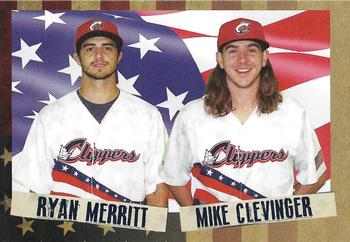 2016 Choice Columbus Clippers Military Appreciation #26 Ryan Merritt / Mike Clevinger Front