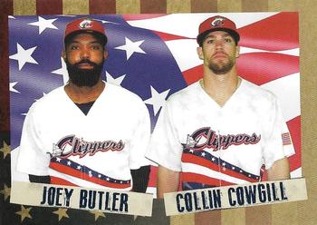 2016 Choice Columbus Clippers Military Appreciation #29 Joey Butler / Collin Cowgill Front