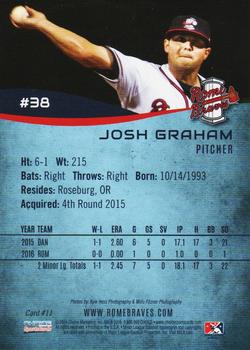 2016 Choice Rome Braves #11 Josh Graham Back