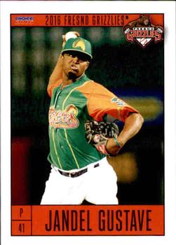 2016 Choice Fresno Grizzlies #07 Jandel Gustave Front