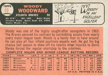 2015 Topps Heritage - 50th Anniversary Buybacks #49 Woody Woodward Back