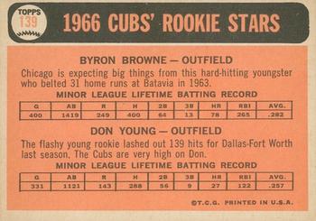 2015 Topps Heritage - 50th Anniversary Buybacks #139 Cubs Rookies - Byron Browne / Don Young Back