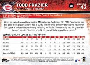 2015 Topps Mini - Black #42 Todd Frazier Back