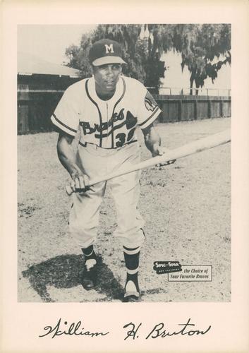 1953-57 Spic and Span Milwaukee Braves Photos 7x10 #NNO William H. Bruton Front