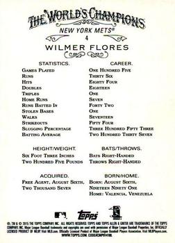 2015 Topps Allen & Ginter X #4 Wilmer Flores Back