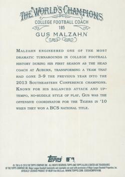 2015 Topps Allen & Ginter X #185 Gus Malzahn Back