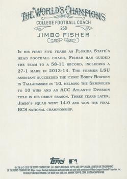 2015 Topps Allen & Ginter X #268 Jimbo Fisher Back