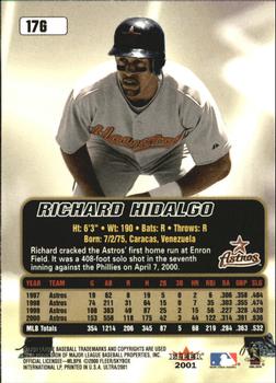 2001 Ultra - Gold Medallion #17G Richard Hidalgo  Back