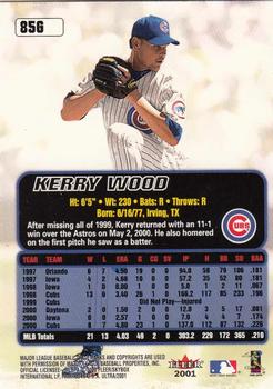 2001 Ultra - Gold Medallion #85G Kerry Wood  Back