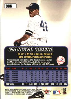 2001 Ultra - Gold Medallion #90G Mariano Rivera  Back