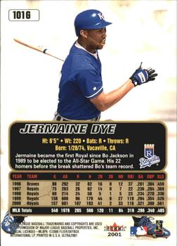 2001 Ultra - Gold Medallion #101G Jermaine Dye  Back