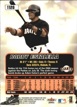 2001 Ultra - Gold Medallion #112G Bobby Estalella  Back