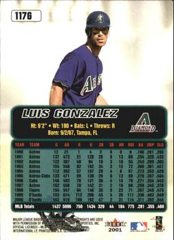 2001 Ultra - Gold Medallion #117G Luis Gonzalez  Back