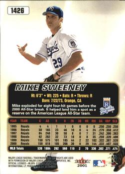 2001 Ultra - Gold Medallion #142G Mike Sweeney  Back