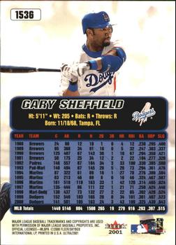 2001 Ultra - Gold Medallion #153G Gary Sheffield  Back
