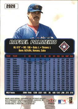 2001 Ultra - Gold Medallion #202G Rafael Palmeiro  Back