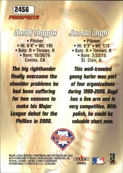 2001 Ultra - Gold Medallion #245G Jason Boyd / Dave Coggin  Back