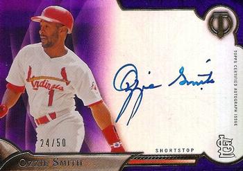 2016 Topps Tribute - Tribute Autographs Purple #TA-OS Ozzie Smith Front