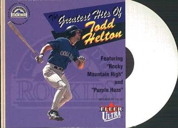 2001 Ultra - Greatest Hits #6GH Todd Helton Front