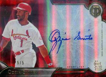2016 Topps Tribute - Tribute Autographs Red #TA-OS Ozzie Smith Front