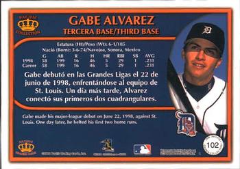 1999 Pacific Crown Collection #102 Gabe Alvarez Back