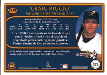 1999 Pacific Crown Collection #123 Craig Biggio Back
