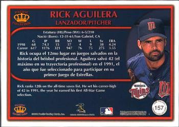 1999 Pacific Crown Collection #157 Rick Aguilera Back