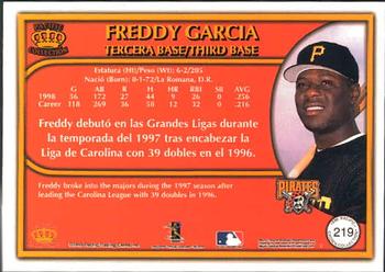 1999 Pacific Crown Collection #219 Freddy Garcia Back