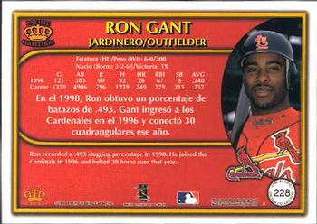 1999 Pacific Crown Collection #228 Ron Gant Back