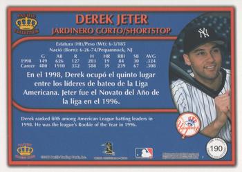 1999 Pacific Crown Collection #190 Derek Jeter Back