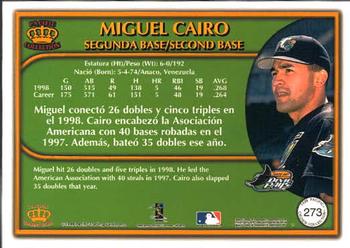 1999 Pacific Crown Collection #273 Miguel Cairo Back