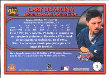 1999 Pacific Crown Collection #2 Gary DiSarcina Back