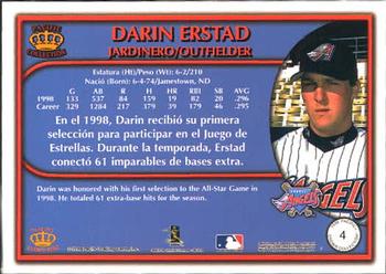 1999 Pacific Crown Collection #4 Darin Erstad Back