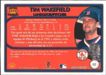 1999 Pacific Crown Collection #52 Tim Wakefield Back