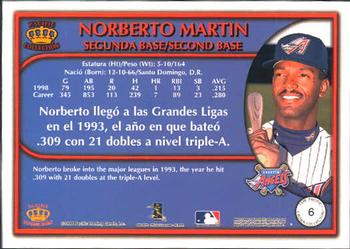 1999 Pacific Crown Collection #6 Norberto Martin Back