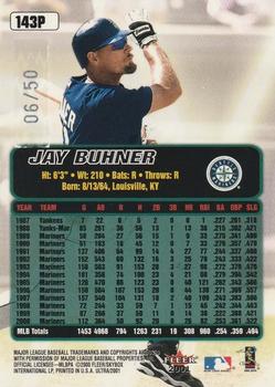 2001 Ultra - Platinum Medallion #143P Jay Buhner  Back