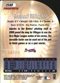 2001 Ultra - Platinum Medallion #258P Ismael Villegas Back