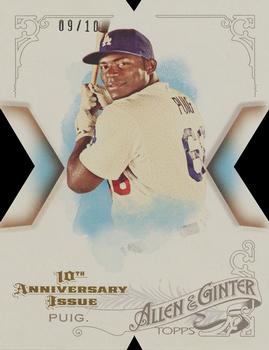 2015 Topps Allen & Ginter - National Die Cut Exclusives 10th Anniversary #AGX-31 Yasiel Puig Front