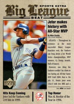 2001 Upper Deck - Big League Beat #BB12 Derek Jeter Front