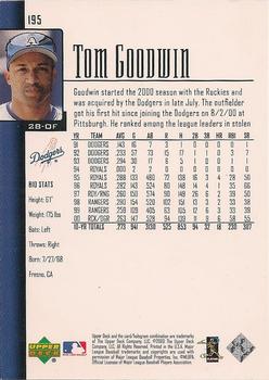 2001 Upper Deck - UD Exclusives #195 Tom Goodwin  Back