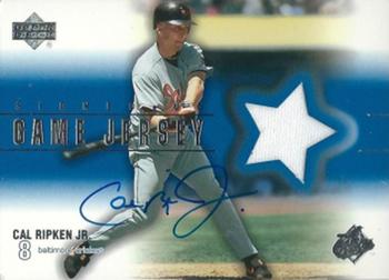 2001 Upper Deck - Signed UD Game Jerseys (Series Two) #CR Cal Ripken Jr. Front